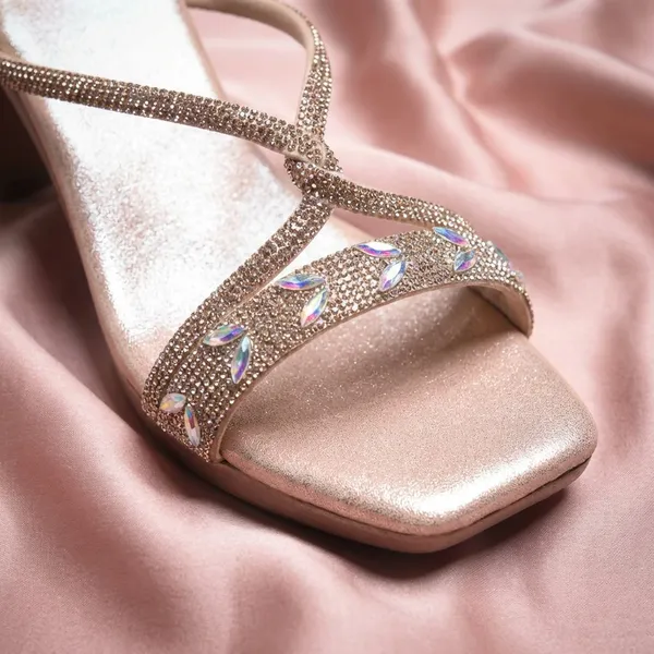 Peach_Elegant_Pearl_Block_Heels_With_Sparkling_Crystal_Embellished_Straps_For_Party_Wear