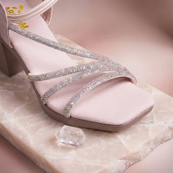 Peach_Elegant_Block_Heels_With_Sparkling_Rhinestone_Straps_And_Comfortable_Fit_For_Party_And_Festive_Wear