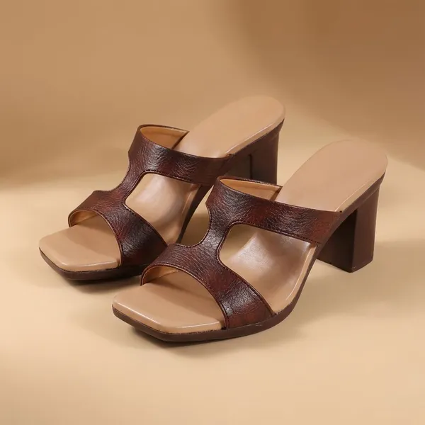 Brown_Stylish_Block_Heel_Sandal_For_Women_With_Cut_Design_And_Comfortable_Cushioned_Footbed