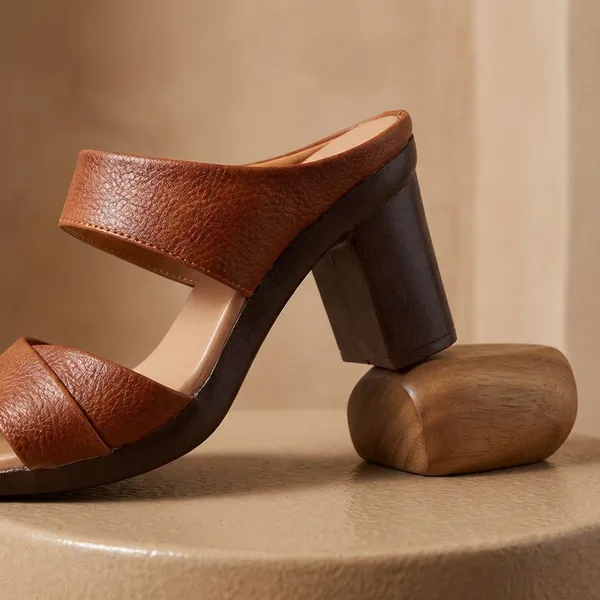 Tan_Trendy_Dual_Strap_Block_Heel_Sandal_For_Women_With_Comfortable_Cushion_Sole