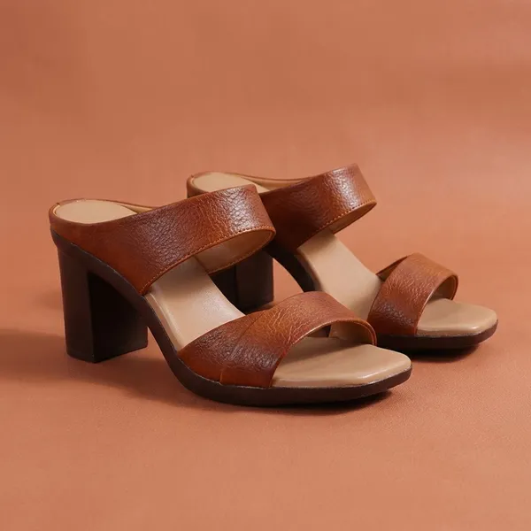Tan_Trendy_Dual_Strap_Block_Heel_Sandal_For_Women_With_Comfortable_Cushion_Sole