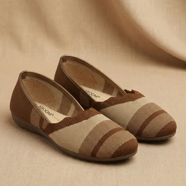 Brown_Stylish_Knitted_Flats_For_Womenlightweight,_Flexible_And_Comfortable_Everyday_Footwear