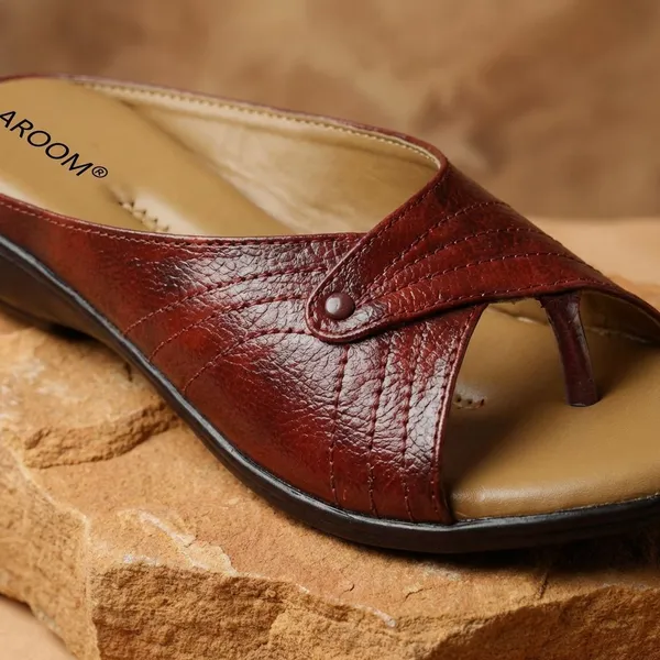 Maroon_Stylish_Comfort_Slip_On_Flats_For_Women_With_Soft_Cushion_Sole_And_Trendy_Toe_Design