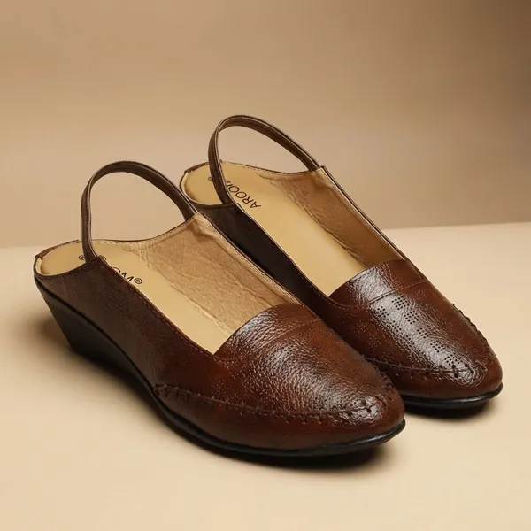 Brown_Elegant_Leather_Womens_Slip_On_Wedge_Shoes_With_2_Inch_Heel_Comfortable_Insole_And_Elastic_Back_Strap_For_Casual_And_Formal_Wear
