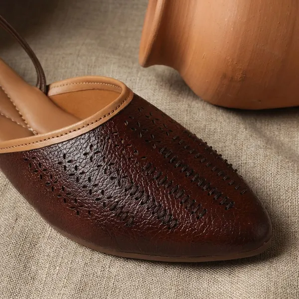 Brown_Trendy_Laser_Cut_Womens_Flats_With_Elastic_Back_Strap_And_Cushioned_Insole_For_Daily_Comfort