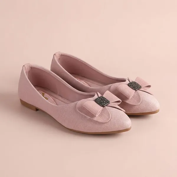Purple_Elegant_Womens_Slip_On_Ballerina_Flats_With_Textured_Fabric,_Cushioned_Insole,_Bow_Ornamentation,_And_Embellished_Centerpieceperfect_For_Daily_Wear