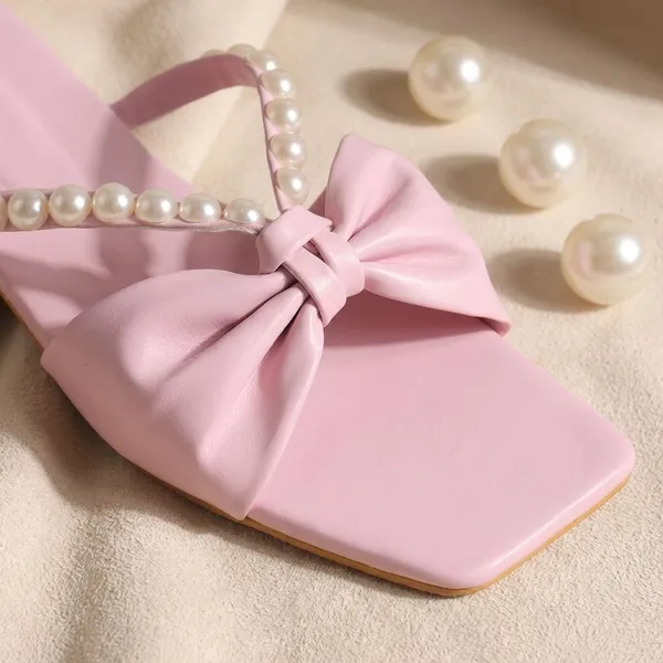 Peach_Peach_Synthetic_Leather_Casual_Slipper_For_Women