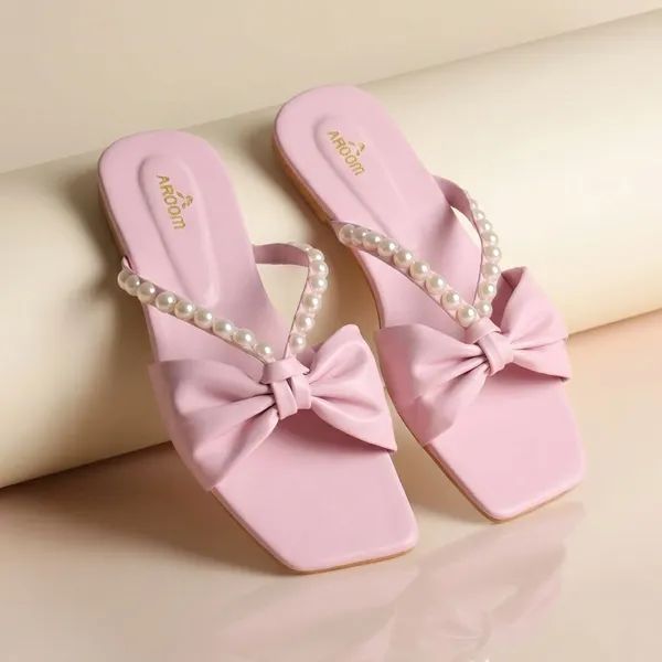 Peach_Peach_Synthetic_Leather_Casual_Slipper_For_Women