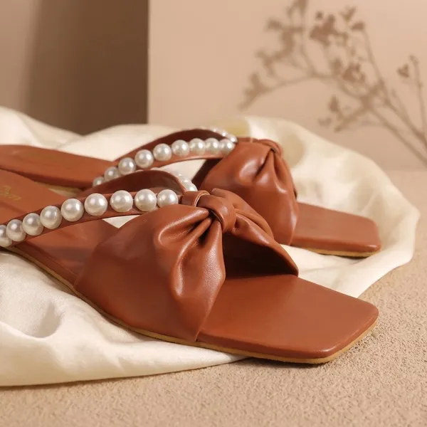 Tan_Tan_Synthetic_Leather_Casual_Slipper_For_Women
