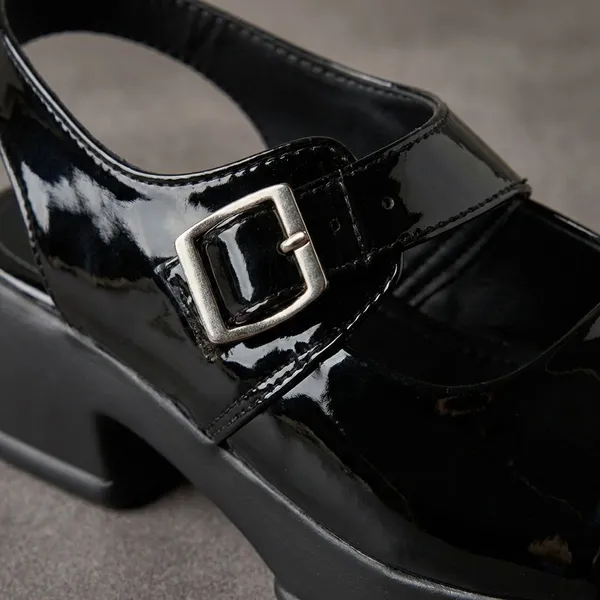 Black_Trendy_Beige_Platform_Sandals_With_Buckle_Detail_And_Block_Heel