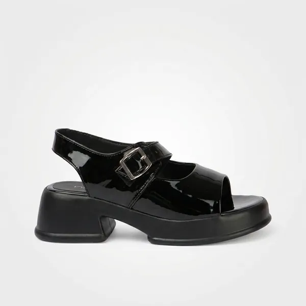 Black_Trendy_Beige_Platform_Sandals_With_Buckle_Detail_And_Block_Heel