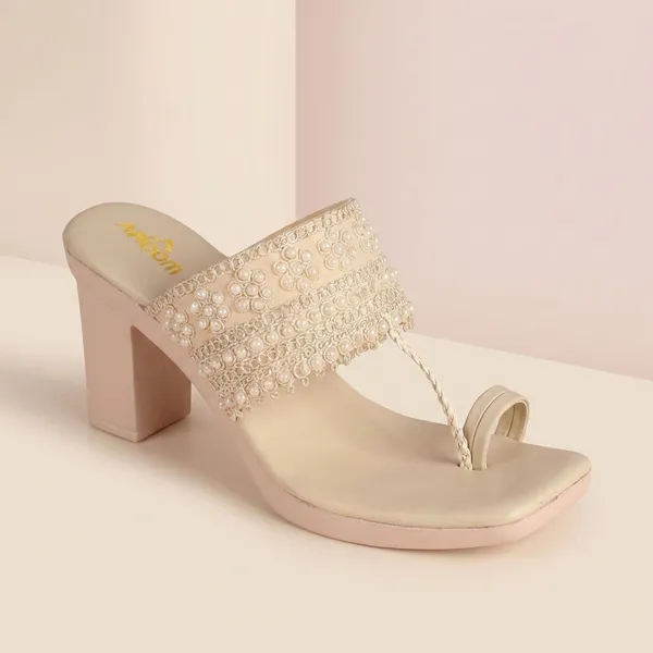 Cream_Cream_Synthetic_Casual_3_Inch_Heel_Sandal_For_Women