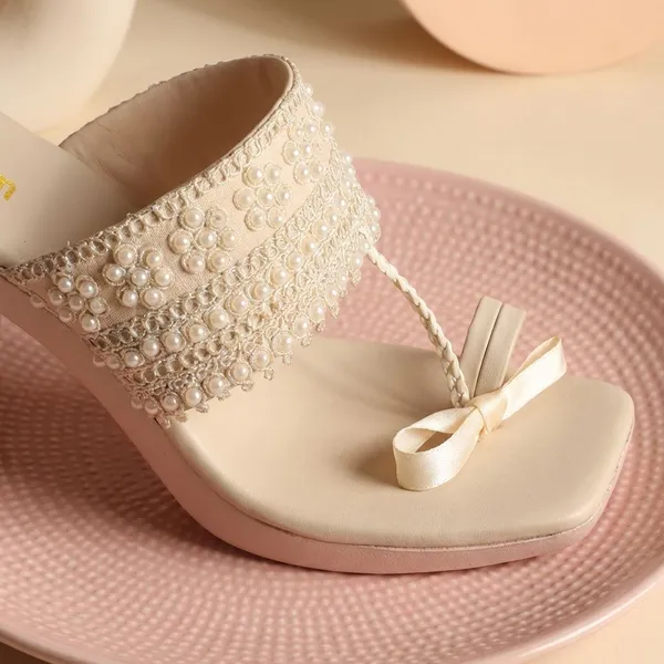 Cream_Cream_Synthetic_Casual_3_Inch_Heel_Sandal_For_Women