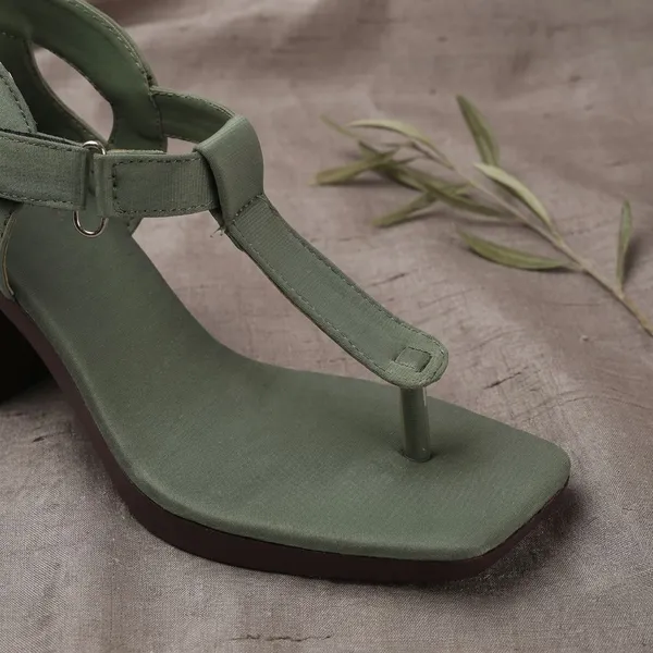 Green_Elegant_Toe_Ring_Block_Heel_Sandals_For_Women_With_Adjustable_Strap