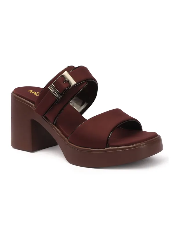 Aroom_Women�s_Block_Heel_Sandals_with_Buckle_Strap