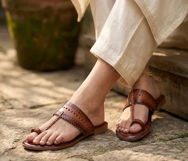 A_pair_of_stylish_women�s_slip-on_loafers_in_a_warm_tan/brown_color_with_a_subtle_ribbed_texture.