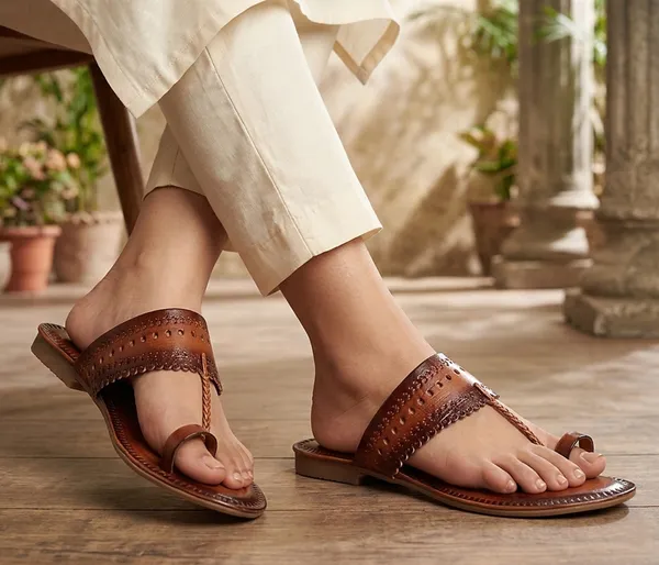 A_pair_of_stylish_women�s_slip-on_loafers_in_a_warm_tan/brown_color_with_a_subtle_ribbed_texture.
