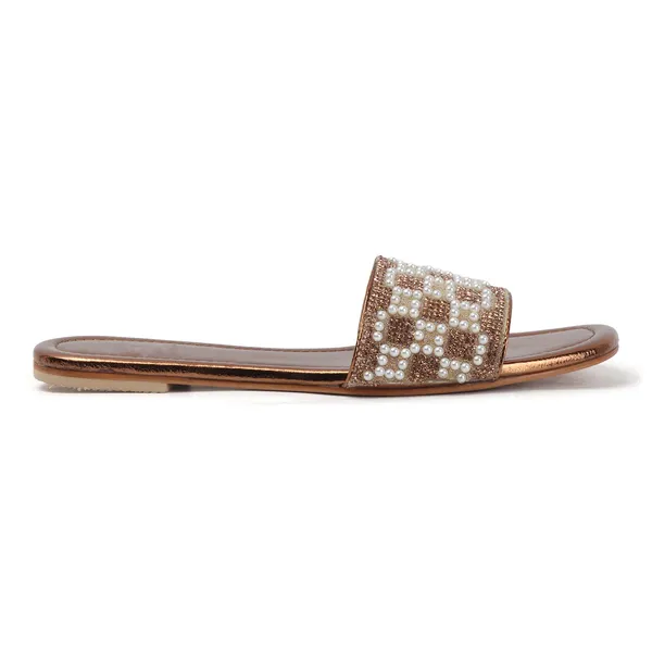Aroom_Women�s_Pearl_Embellished_Ethnic_Slide_Sandals