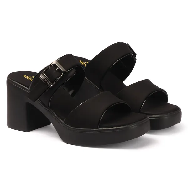 Aroom_Women�s_Block_Heel_Sandals_with_Buckle_Strap