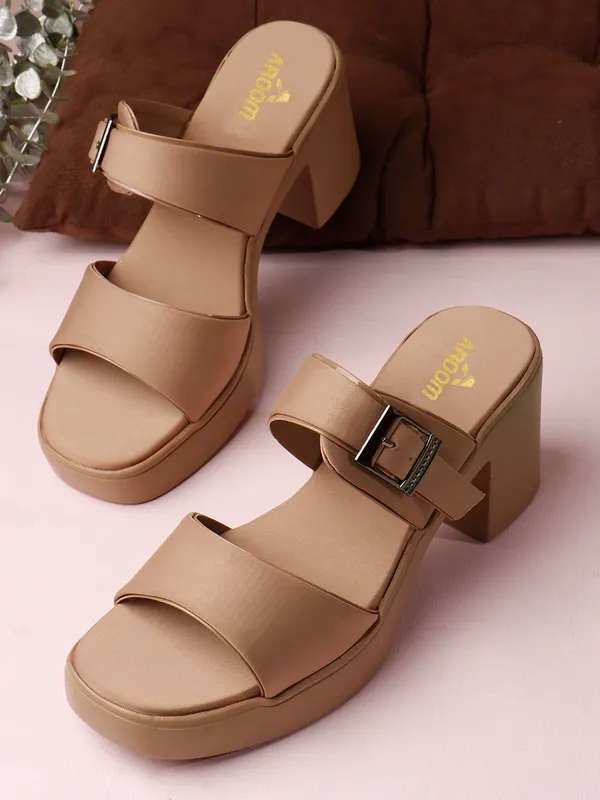 Aroom_Women's_Block_Heel_Sandals_with_Buckle_Strap