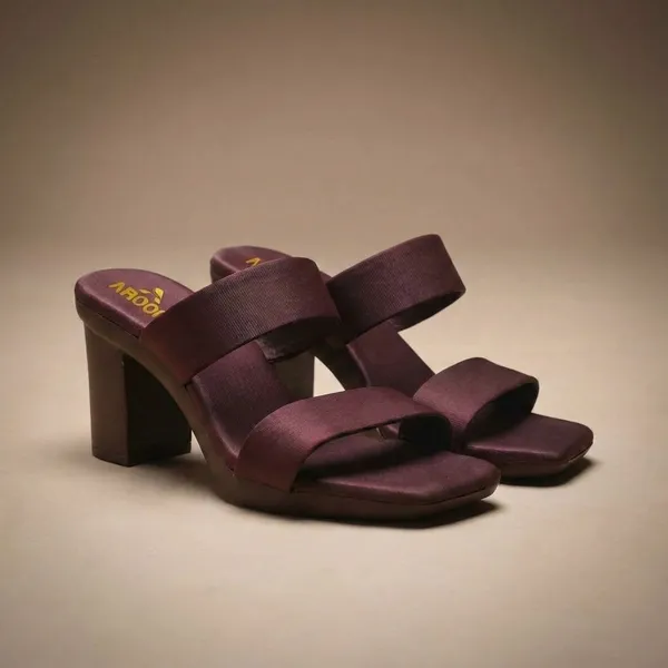 Brown_Brown_Faux_Leather_Casual_3_Inch_Heel_Sandal_For_Women