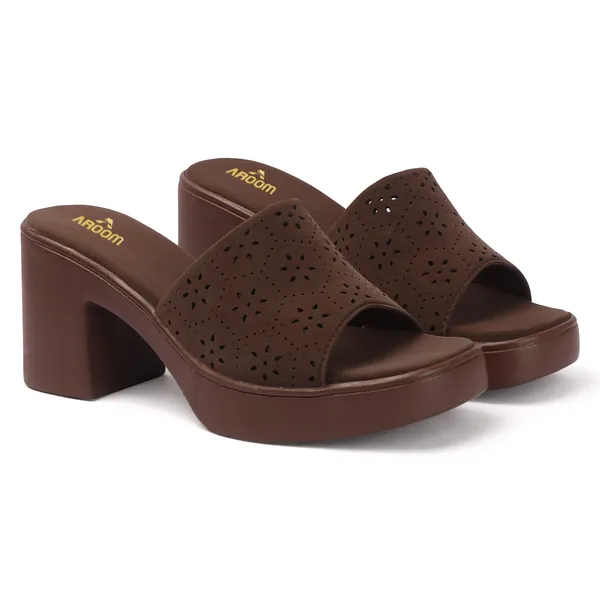 Aroom_Women�s_Textured_Block_Heel_Slide_Sandals