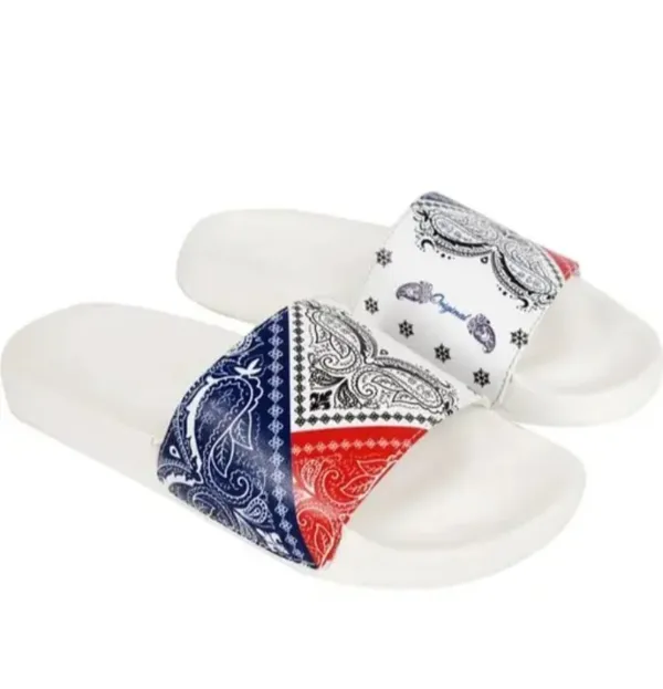 Bandana_Print_Slide_Sandals_Red,_Blue_And_White