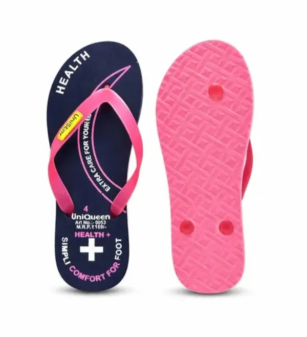 Uniqueen_Health_Comfort_Flip_Flops_For_Women_Navy_Blue_And_Pink