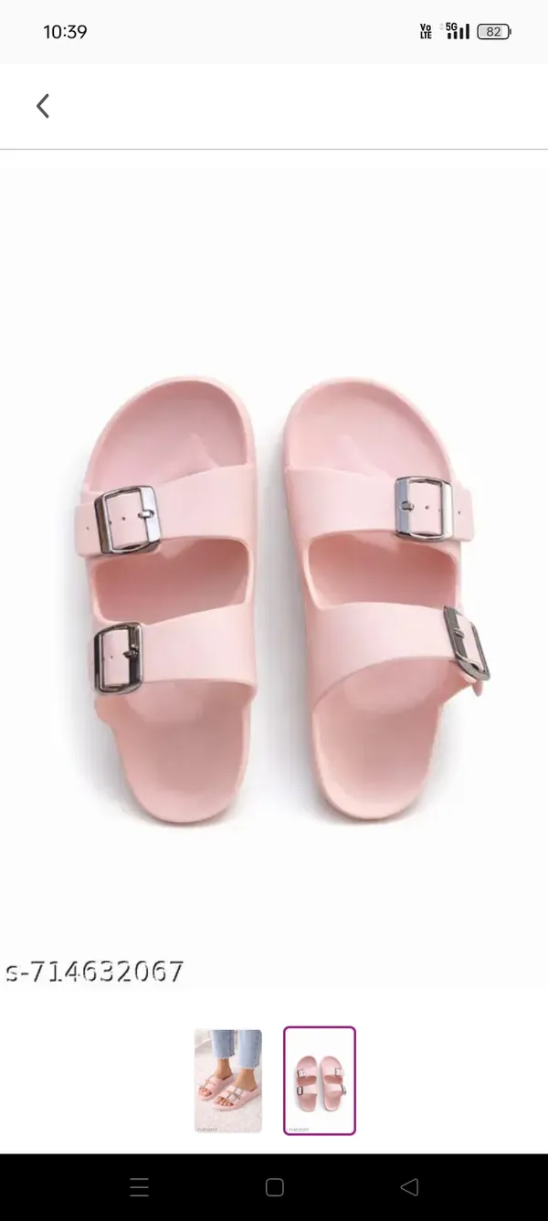 Women_Pink_Double_Strap_Slipon_Sandals_With_Buckle_Detail