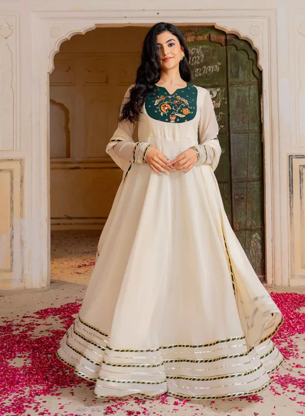 Beige_Georgette_Designer_Work_Gown_For_Women