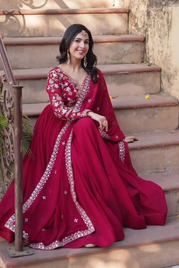 Rose_Red_Beautiful_Thread_Sequins_Embroidery_Work_Gown_And_Dupatta_For_Women