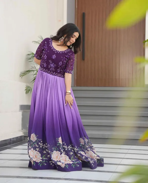 Purple_Floral_Padding_Digital_Print_Gown_With_Beads_Embroidery_Work_For_Women