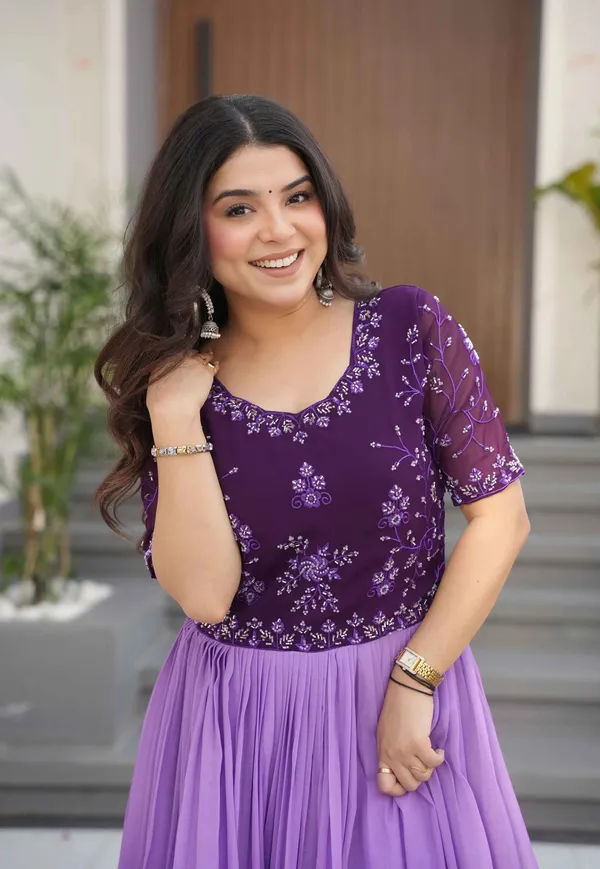 Purple_Floral_Padding_Digital_Print_Gown_With_Beads_Embroidery_Work_For_Women