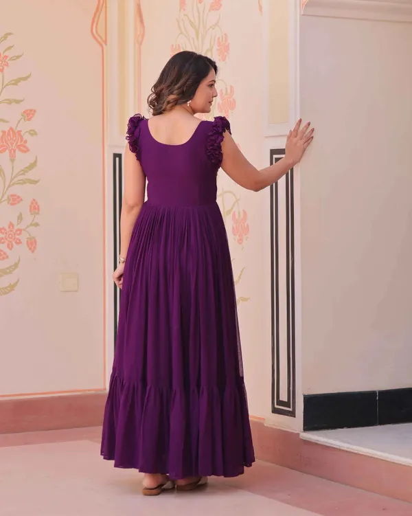 Purple_Georgette_Multi_Thread_Beads_Embroidery_Work_Gown_For_Women