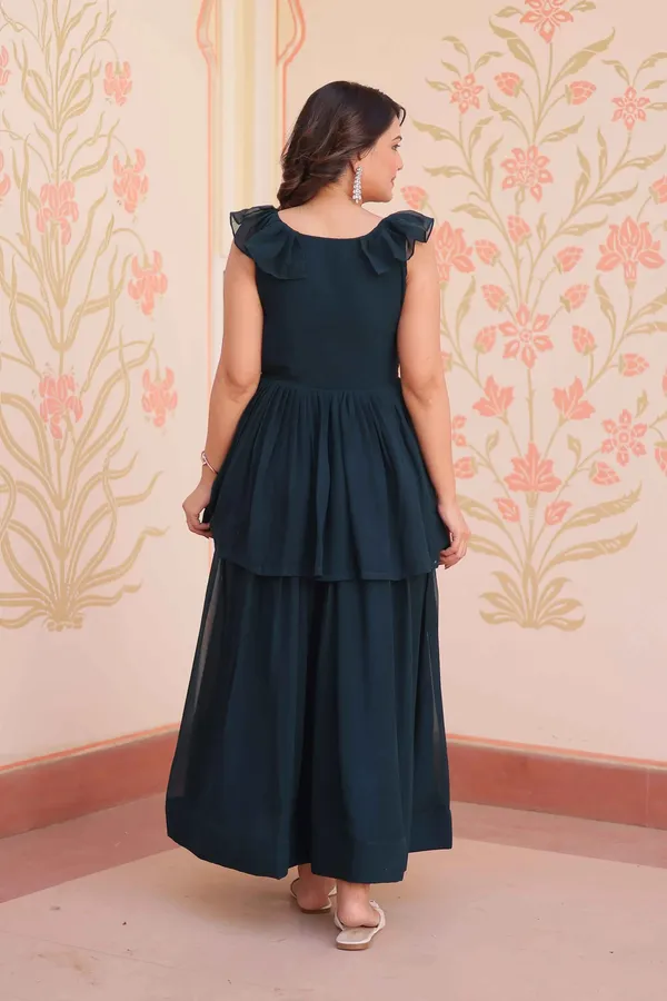 Designer_Dark_Teal_Blue_Beads_Embroidery_Work_Gown_For_Women