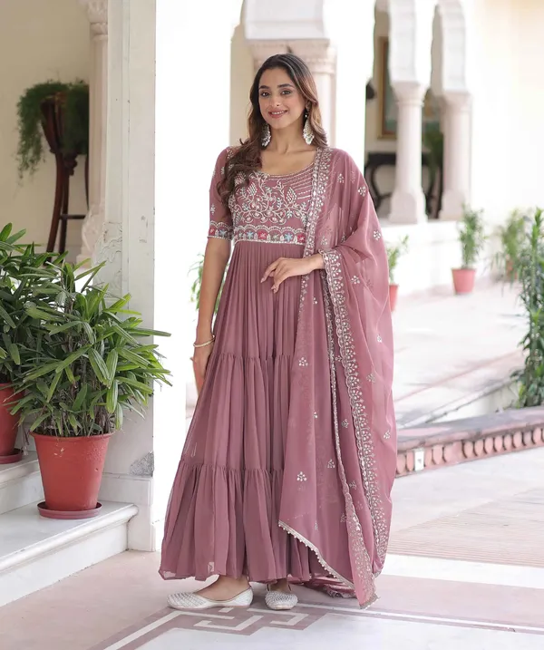 Dark_Mauve_Beads_Embroidery_Work_Gown_For_Women