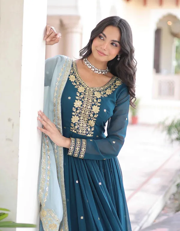 Nile_Blue_Sequins_Embroidery_Work_Gown_For_Women