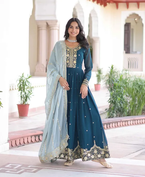 Nile_Blue_Sequins_Embroidery_Work_Gown_For_Women