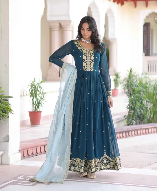 Nile_Blue_Sequins_Embroidery_Work_Gown_For_Women
