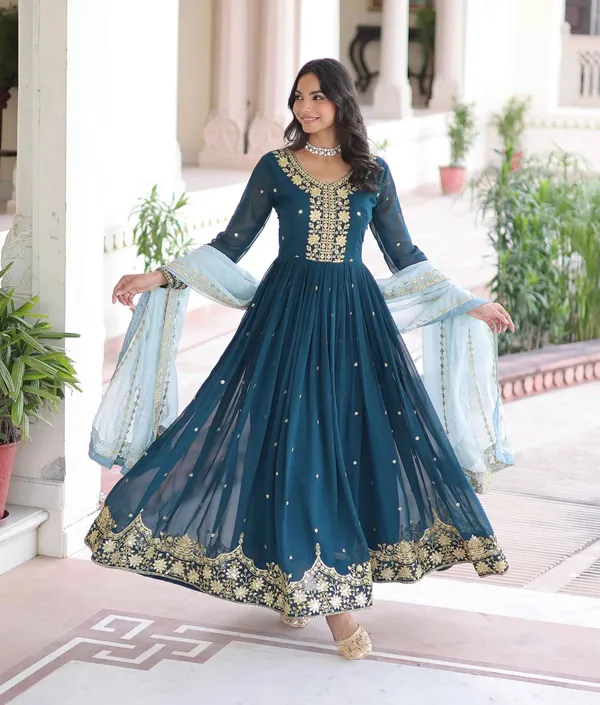 Nile_Blue_Sequins_Embroidery_Work_Gown_For_Women