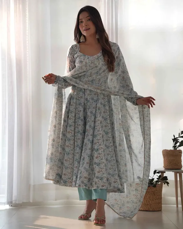 Light_Sky_Blue_Chiffon_Anarkali_Gown_With_Colorful_Floral_Print_With_Dupatta_For_Women
