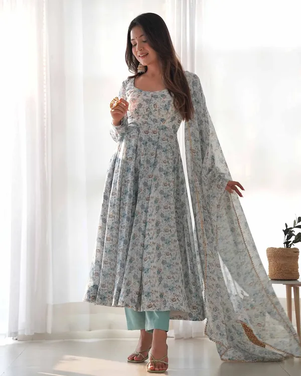 Light_Sky_Blue_Chiffon_Anarkali_Gown_With_Colorful_Floral_Print_With_Dupatta_For_Women