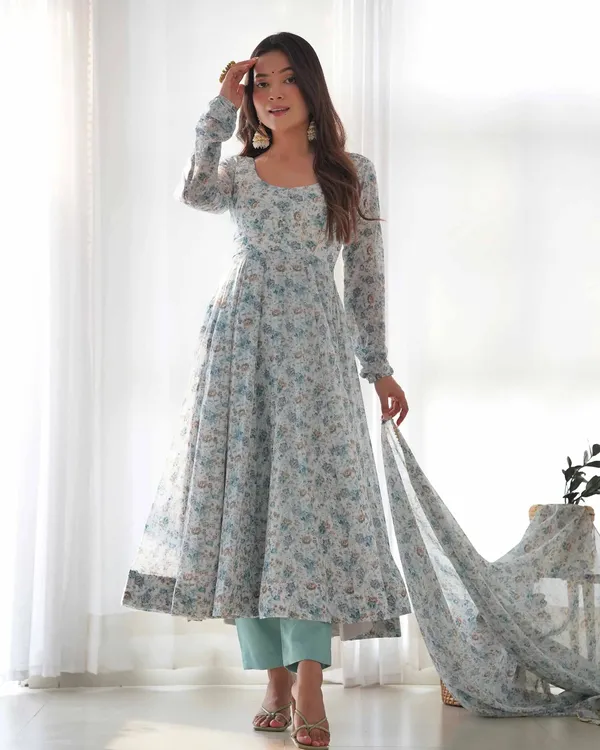 Light_Sky_Blue_Chiffon_Anarkali_Gown_With_Colorful_Floral_Print_With_Dupatta_For_Women