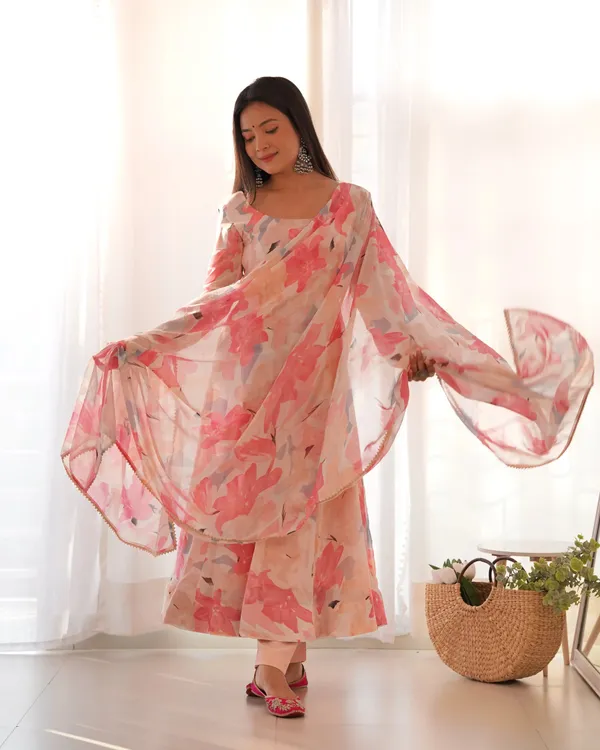 Light_Pink_Georgette_Multi_Floral_Print_Anarkali_Gown_With_Dupatta_For_Women