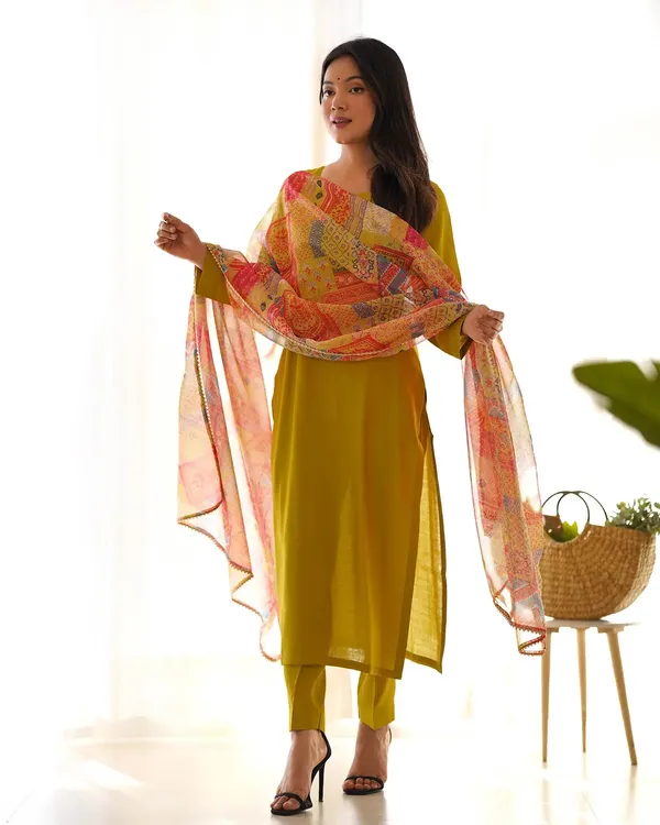 Met_Yellow_Viscose_Straight_Salwar_Suit_With_Multi_Floral_Print_Dupatta_For_Women