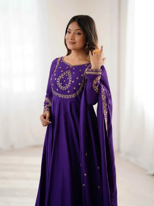 Purple_Silk_Gown_With_Beads_Hand_Work_For_Women