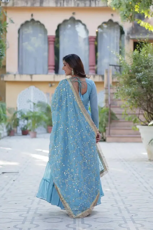 Sky_Blue_Embroidery_Work_Georgette_Fully_Flair_Gown_And_Heavy_Dupatta_For_Women