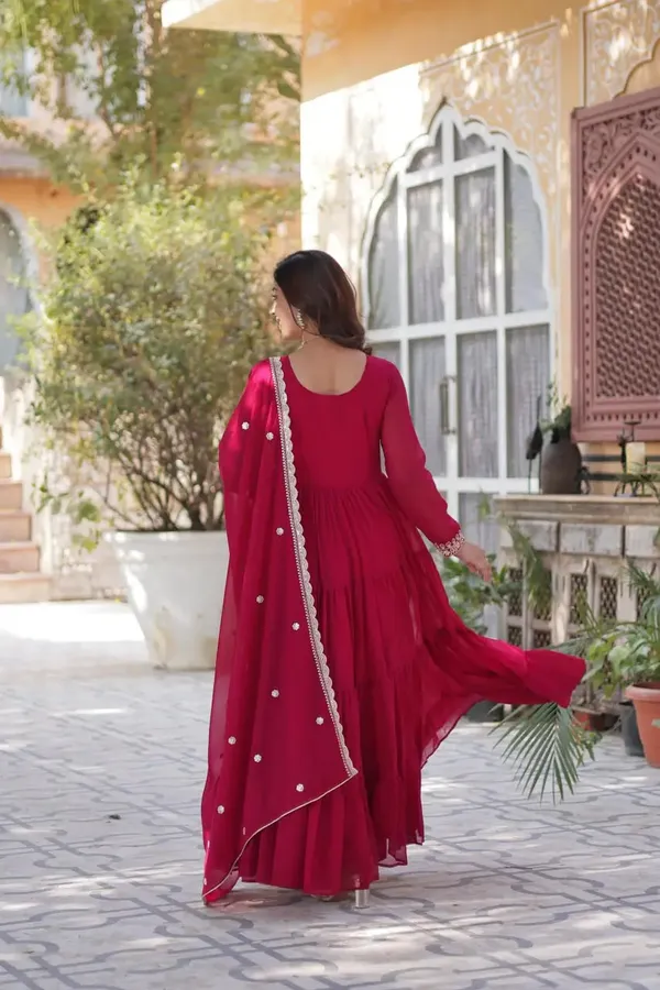 Red_Devil_Georgette_Attractive_Embroidery_Pearl_Work_Gown_With_Dupatta_For_Women