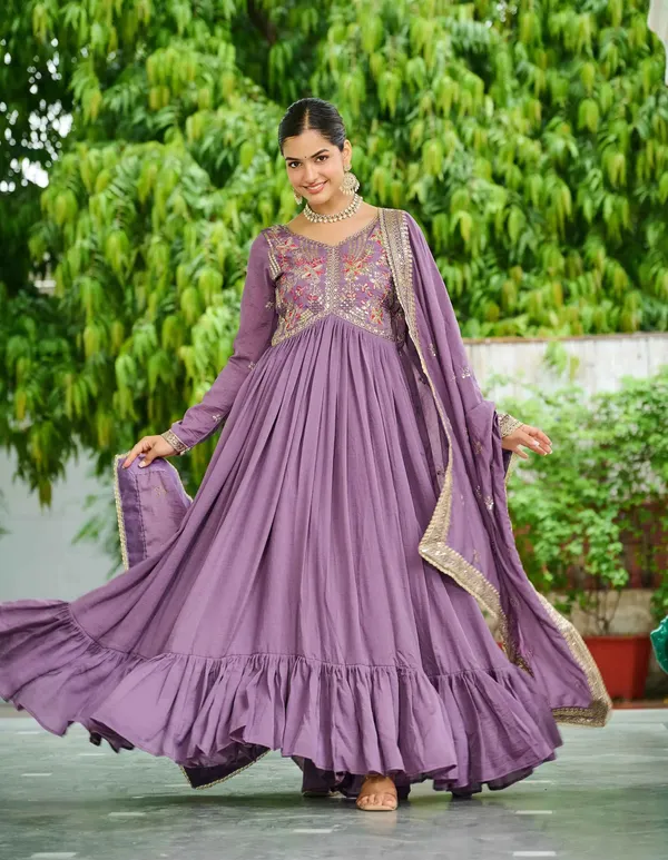 Lavender_Sequins_Embroidery_Work_Gown_For_Women