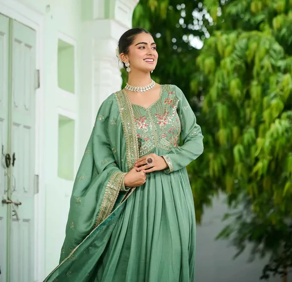 Pista_Sequins_Embroidery_Work_Gown_For_Women